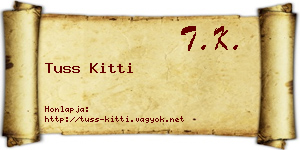 Tuss Kitti névjegykártya